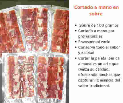 paleta ibérica de bellota 100% 4 corte a mano en bandeja de paleta ibérica de bellota 100%